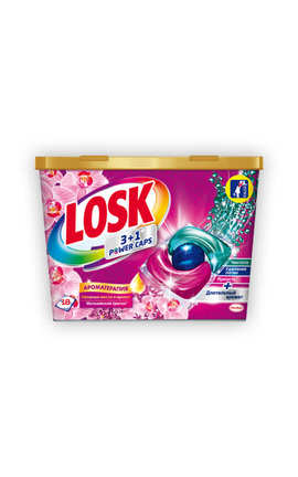 LOSK-Капсули для прання Losk Аромотерапія Малазійська квітка 3+1 Power-caps 18 шт-9000101426045-