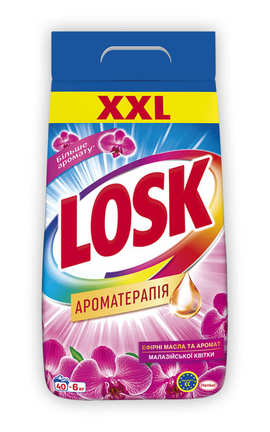 LOSK-Порошок для прання Losk Аромотерапія Малазійські квіти 6 кг-9000101519662-