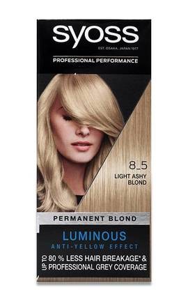 SYOSS SALONPLEX-Фарба для волосся Syoss Luminous Anti-Yellow Effect Permanent Blond тон 8-5 Світло Русявий Холодний 135 мл-9000101628395-