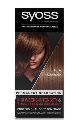 SYOSS SALONPLEX-Крем-фарба для волосся Syoss Permament Coloration тон 6-8 Темно-русявий 115 мл-9000100633383-