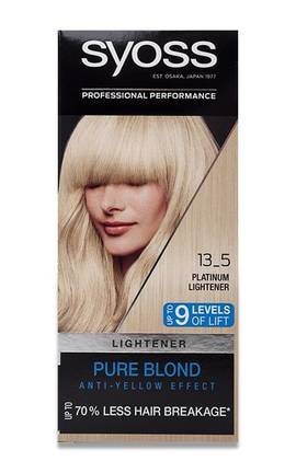 SYOSS SALONPLEX-Фарба для волосся Syoss Luminous Anti-Yellow Effect Lighrener Pure Blond тон 13-5 Платиновий освітлювач 135 мл-9000100929882-