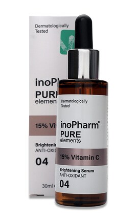 INOPHARM PURE ELEMENTS-Сироватка зміцнююча для обличчя InoPharm з 15% вітаміном С, 30 мл-3800038936077-