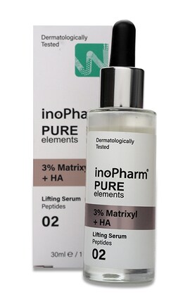 INOPHARM PURE ELEMENTS-Сироватка відновлююча для обличчя InoPharm з 3% матріксилом та гіалуроном, 30 мл-3800038936060-