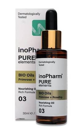 INOPHARM PURE ELEMENTS-Олія регенеруюча для обличчя InoPharm Примула та шипшина, 30 мл-3800038936138-