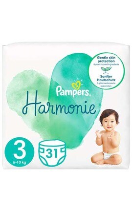 PAMPERS-Підгузки дитячі Pampers Harmonie розмір 3 6-10 кг 31 шт-8006540156599-