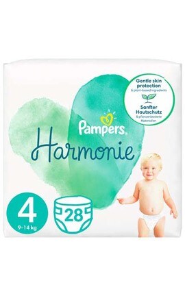 PAMPERS-Підгузки дитячі Pampers Harmonie розмір 4 9-14 кг 28 шт-8006540156636-