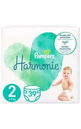 PAMPERS-Підгузки дитячі Pampers Harmonie Mini розмір 2 4-8 кг 39 шт-8006540156551-