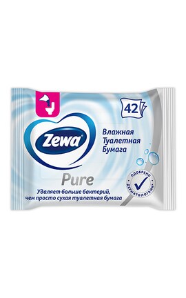 ZEWA-Вологий туалетний папір Zewa без аромату 42 шт-7322540796582-