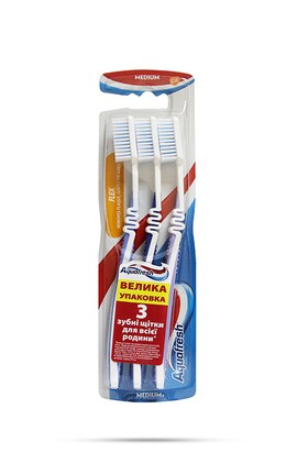 AQUAFRESH-Зубна щітка Aquafresh Flex середньої жорсткості 3 шт-5054563015549-