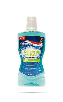 AQUAFRESH-Ополіскувач ротової порожнини Aquafresh Intense Clean Тонізуюча Свіжість 500 мл-5054563010551-