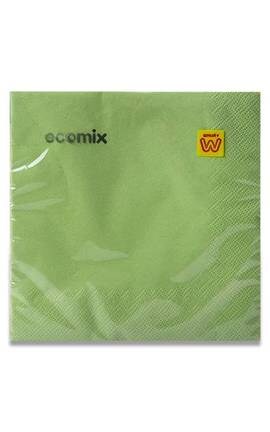 ECOMIX-Серветки паперові Ecomix салатові 18 шт-4823077402227-