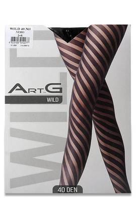 ART G FASHION-Колготки жіночі ArtG Wild 40 den модель №1 колір Nero pозмір 2 1 шт-4823103012277-
