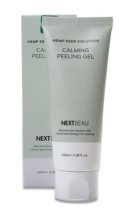 NEXTBEAU-Гель-пілінг для обличчя заспокійливий Nextbeau Hemp seed 100 мл-8809696981134-