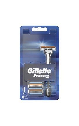 GILLETTE SENSOR-Чоловіча бритва Gillette Sensor3 зі змінними касетами 1 шт-7702018550807-