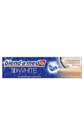BLEND A MED-Зубная паста Blend a med 3D White Отбеливание и бережная чистка С кокосовым маслом 100 мл-8001841142975-