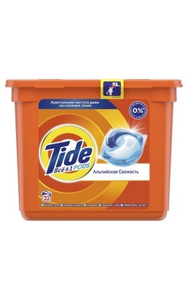 TIDE-Капсули для прання Tide Все в 1 Pods Альпійська свіжість Для білих речей 23 шт-4015400897675-