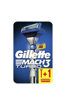 GILLETTE MACH 3-Бритва чоловіча Gillette Mach3 Turbo 3D з 2 змінними касетами 1 шт-7702018514229-