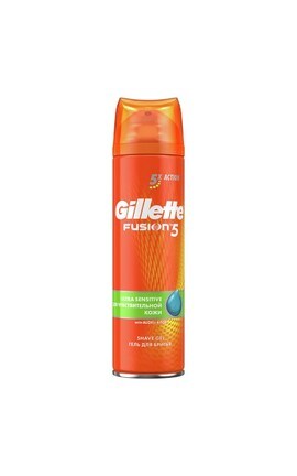 GILLETTE FUSION-Гель для бритья мужской Gillette Fusion Hydra Gel Sensitive Skin 200 мл-7702018464753-