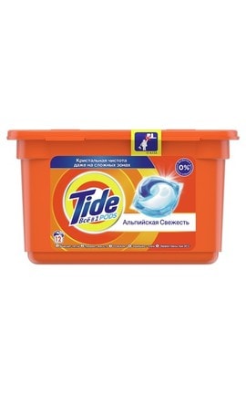 TIDE-Капсули для прання Tide Все в 1 Альпійська Свіжість 12 шт-4084500569478-