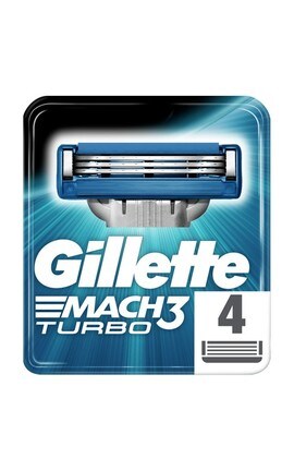 GILLETTE MACH 3-Сменные картриджи для бритья Gillette Mach 3 Turbo 4 шт-3014260331306-