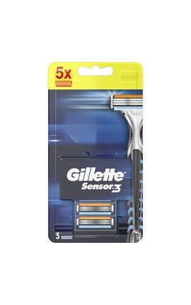 GILLETTE SENSOR-Змінні касети для гоління Gillette Sensor 3 для чоловіків 5 шт-7702018500017-