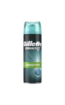 GILLETTE MACH 3-Гель для бритья мужская Gillette Mach 3 Sensitive гипоаллергенный 200 мл-7702018837816-