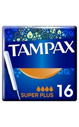 TAMPAX-Тампоны женские гигиенические Tampax Super Plus с аппликатором 16 шт.-4015400075110-