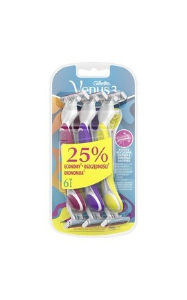 SIMPLY VENUS-Бритвы одноразовые Gillette Venus 3 для женщин, 6 шт-7702018426201-