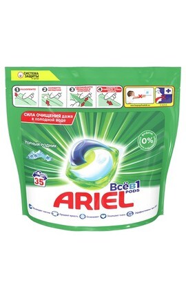 ARIEL-Капсулы для стирки Ariel Pods Все в 1 Горный источник 35 шт-8001841582245-