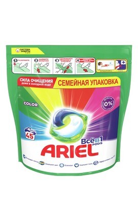 ARIEL-Капсули для прання Ariel Pods Все в 1  Color 45 шт-8001841456096-