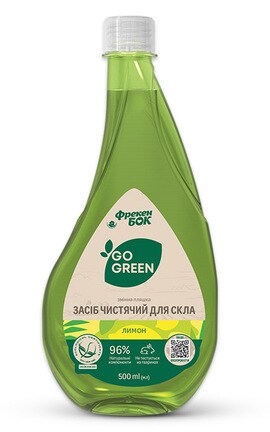ФРЕКЕН БОК-Средство для чистки стекла Фрекен Бок Go Green Лимон, сменная бутылка, 500 мл 500 мл-4823071635539-