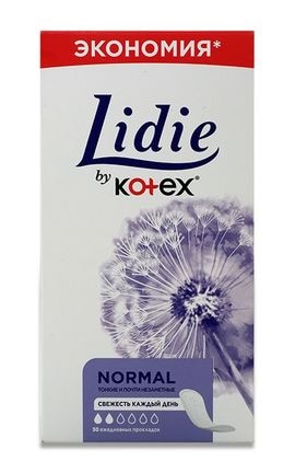 LIDIE-Прокладки женские ежедневные Lidie by Kotex Normal відтіноккие 50 шт.-5029053540191-