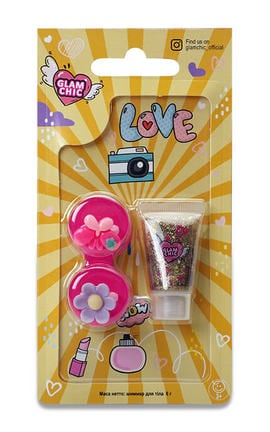 GLAM CHIC-Набір для дівчат Glam Chic Маленька Красуня Шиммер для тіла, 6 г+Каблучки, 2 шт-4820018032789-