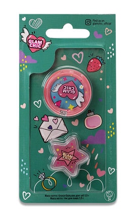 GLAM CHIC-Набор для девочек Glam Chic Маленькая Красавица Блеск-бальзам для губ Звездочка, 2,5 г+Тени для век, 3,5 г-4820018030297-