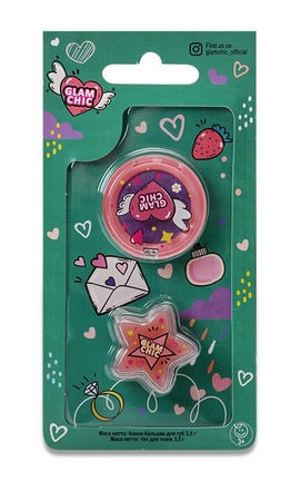 GLAM CHIC-Набор для девочек Glam Chic Маленькая Красавица Блеск-бальзам для губ Звездочка, 2,5 г+Тени для век, 3,5 г-4820018030082-