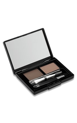 PUPA-Набір для брів Pupa Eyebrow Design Set Кольорова пудра+Фіксуючий віск, тон 002, 1,1 г-8011607220380-