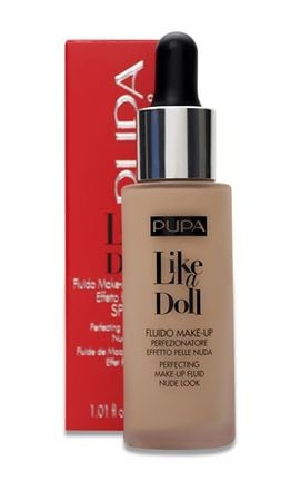 PUPA-Тональна основа для обличчя Pupa Like A Doll Fluid рідка, тон 030, 30 мл-8011607222414-
