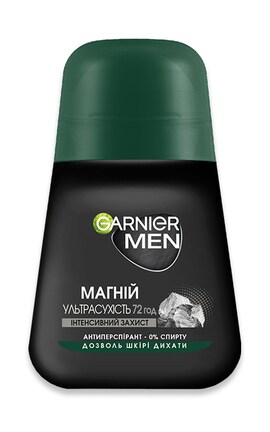 GARNIER-Дезодорант кульковий чоловічий Garnier Men Магній Ультрасухість 72 години Нон-стоп 50 мл-3600542310031-