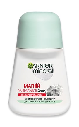 GARNIER-Роликовий дезодорант жіночий Garnier Mineral Магній Ультрасухість 72 годин Нон стоп 50 мл-3600542309943-