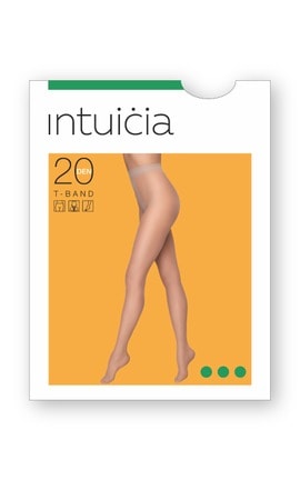 INTUICIA-Колготи жіночі T-Band 20 Den Intuicia розмір 3 Тілесний-4820023712430-