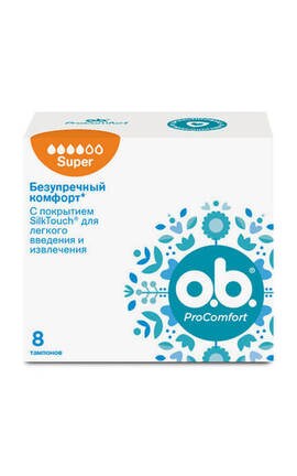 O.B.-Тампони жіночі гігієнічні o.b. ProComfort Super 8 шт-3574660234343-