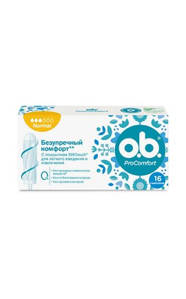 O.B.-Тампони жіночі гігієнічні o.b. ProComfort Normal 16 шт-3574661329840-