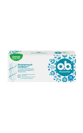 O.B.-Тампоны женские гигиенические o.b. ProComfort Super Plus 16 шт-3574661331157-