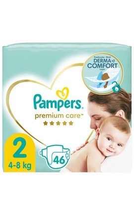 PAMPERS-Подгузники детские Pampers Premium Care размер 4-8 кг 46 шт.-8001841104799-