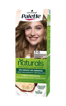 PALETTE NATURALS-Устойчивая крем-краска для волос Palette Naturals оттенок средне-русый 7-0-3838824171289-