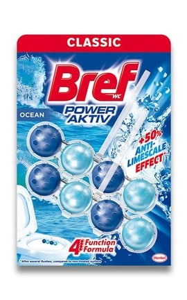 BREF-Блок гигиенический для унитаза Bref Сила актив Океанский бриз 100 г-9000100656863-