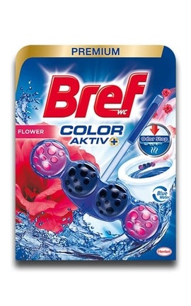 BREF-Блок гигиенический для унитаза Bref Blue aktiv Цветочная свежесть 50 г-9000101350746-