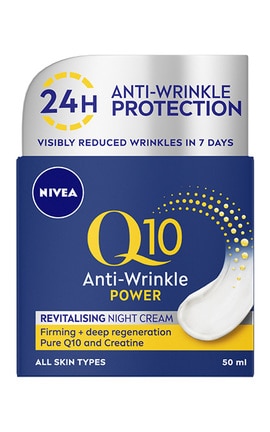 NIVEA-Восстанавливающий ночной крем Nivea Q10 Power для лица против морщин, 50мл-4005900545671-