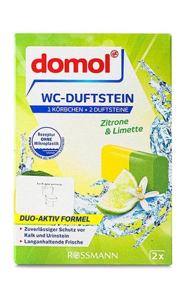 DOMOL-Средство для дезинфекции унитаза с корзинкой Domol лимон 80 г-4305615187402-