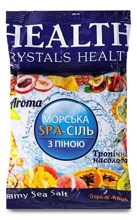 CRYSTALS HEALTH-Соль морская с пеной Crystals Health Aroma Тропическое наслаждение 600 г-4820169780140-